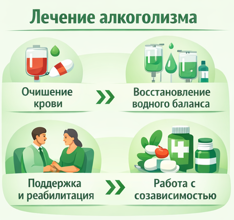 лечение алкоголизма в Хилке этапы
